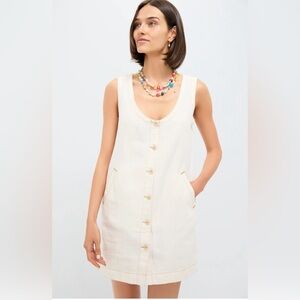 NWT- Tuckernuck / Faherty Whitecliff Wash Linen Denim Malibu Mini Dress